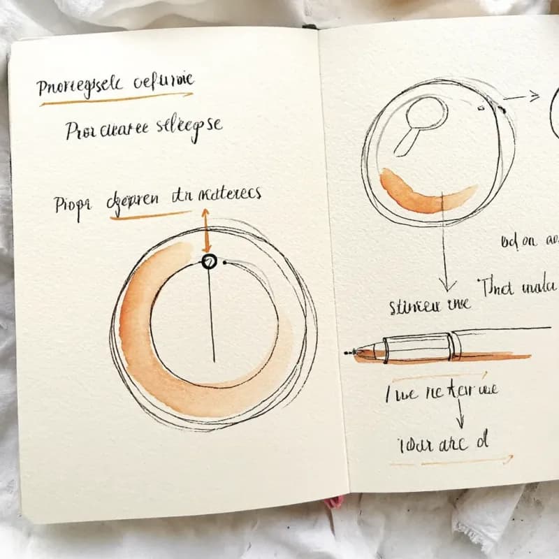 Large process circle on left with magnifier symbol and a detailed sub-DFD on the right