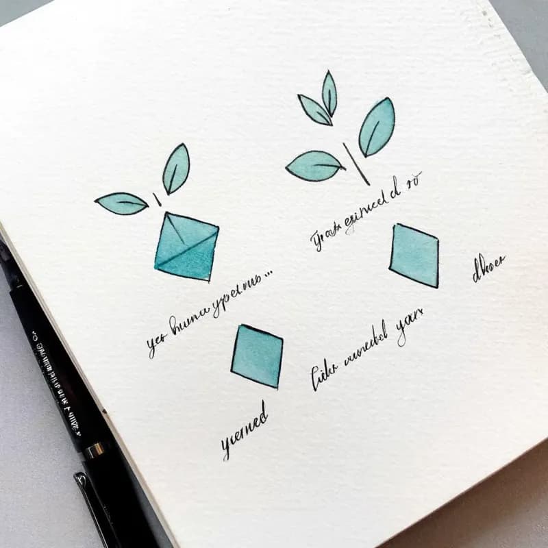 Two-level diamond branching into two leaves beside a diamond branching into four leaves