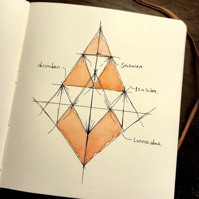 Nested tree of diamonds three levels deep representing nested conditionals
