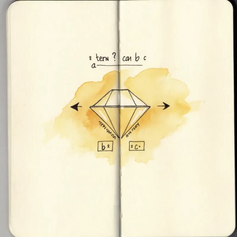 Diamond with two arrows to rectangles b and c, ternary expression a ? b : c above