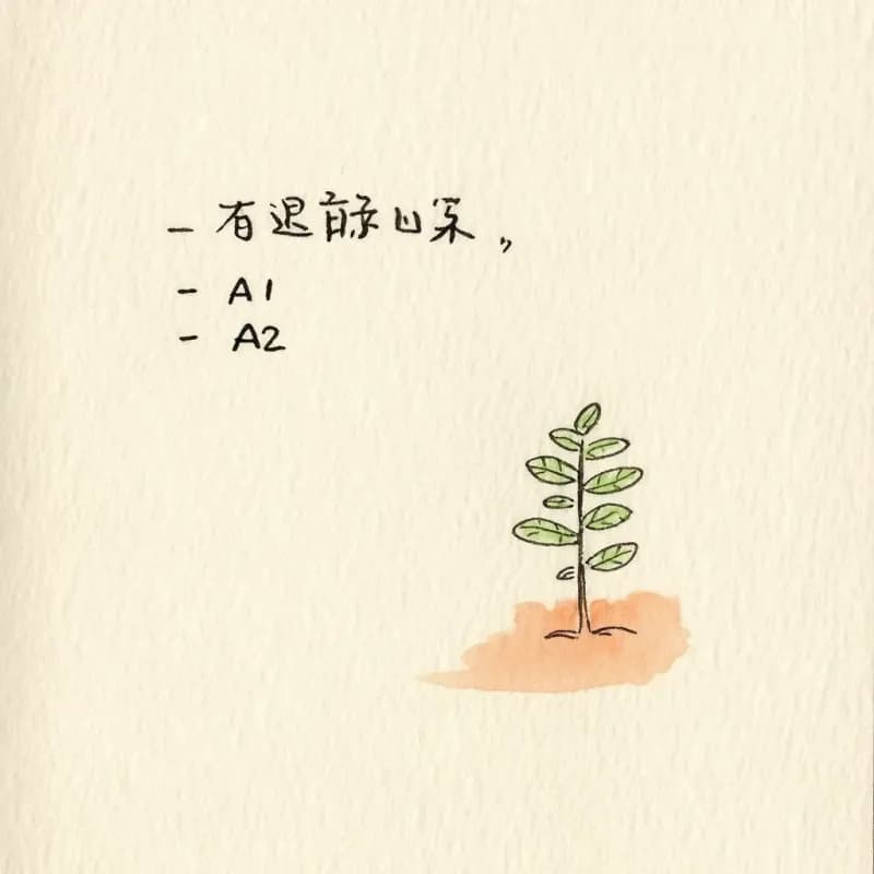 Indented bullet list with sub-bullets on left and matching pen-drawn tree on right