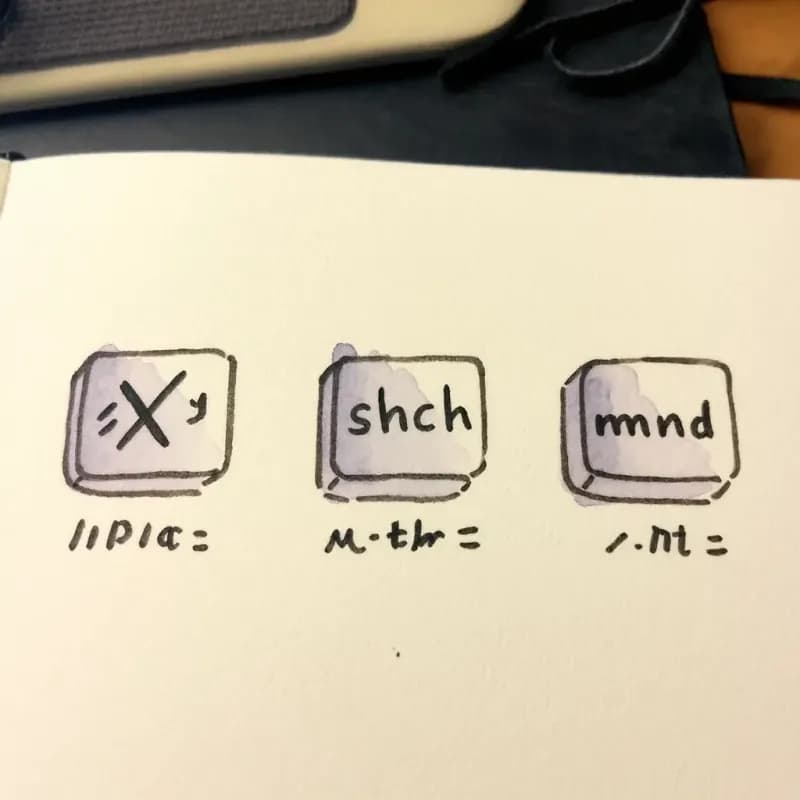 Three fenced code-block icons py, sh, mmd with X marks on the first two and check on mermaid