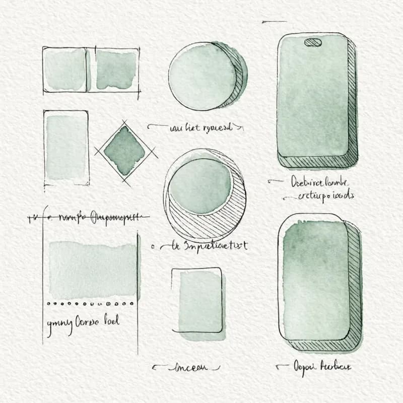 Three shape sets in columns: process shapes, data-flow shapes, user-flow phone-shapes