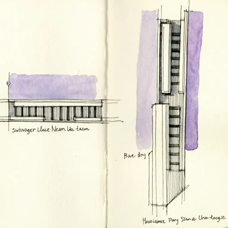 Horizontal swimlane layout on left and vertical swimlane layout on right side by side